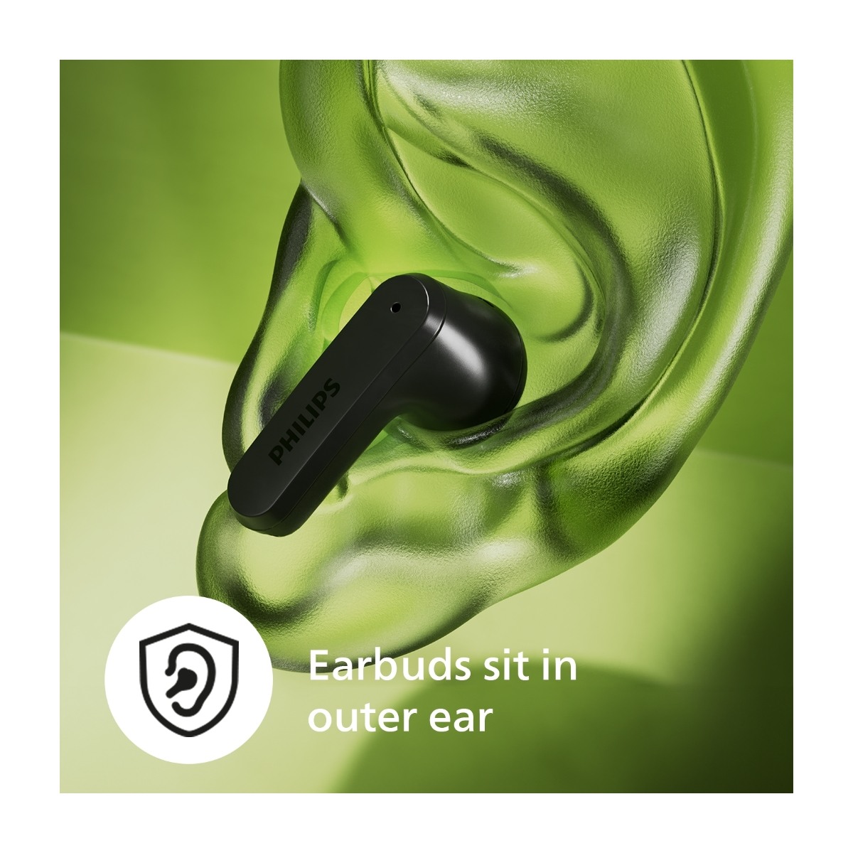 Philips TAT2139BK/00 true wireless Bluetooth-hovedtelefoner, sorte billede 3