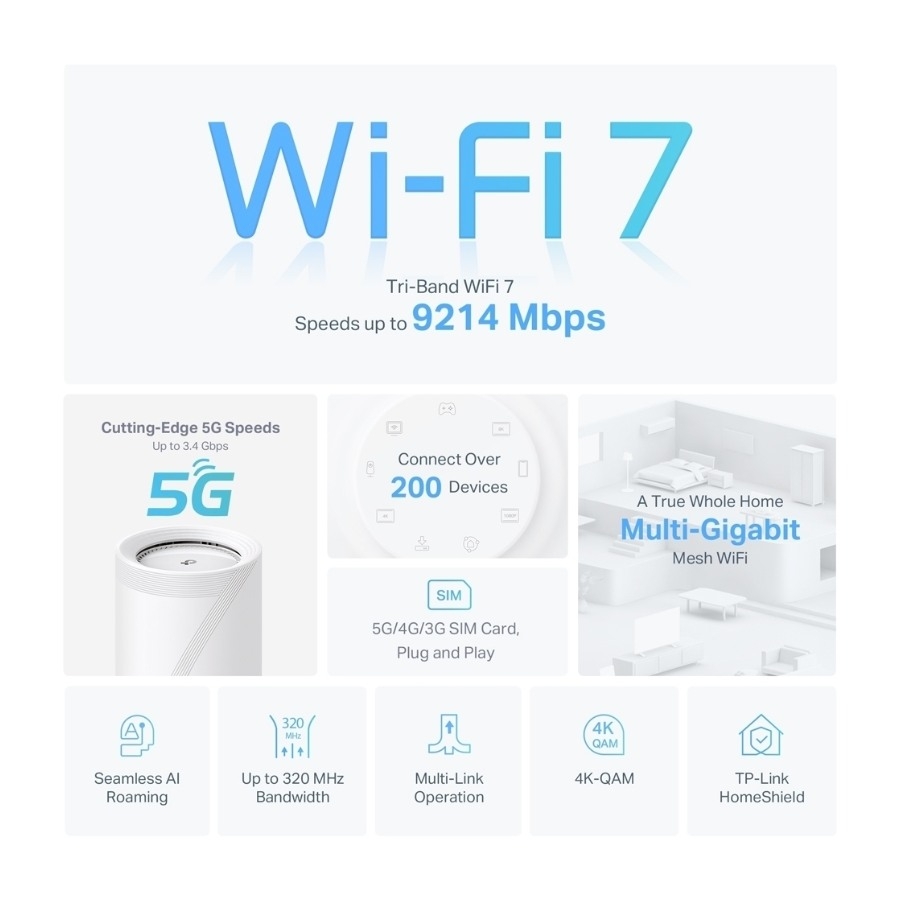 TP-Link Deco BE65-5G 1-pack mesh router billede 4