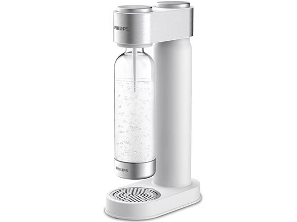 Philips GoZero ADD4902WH - Sodavandsmaskine - 1 liter - børstet rustfrit stål