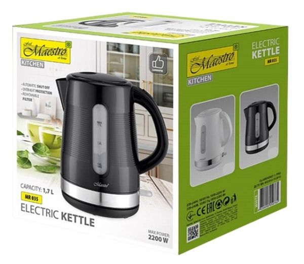 MAESTRO elkedel 1,7 l MR-035-BLACK (MR-035-BLACK)