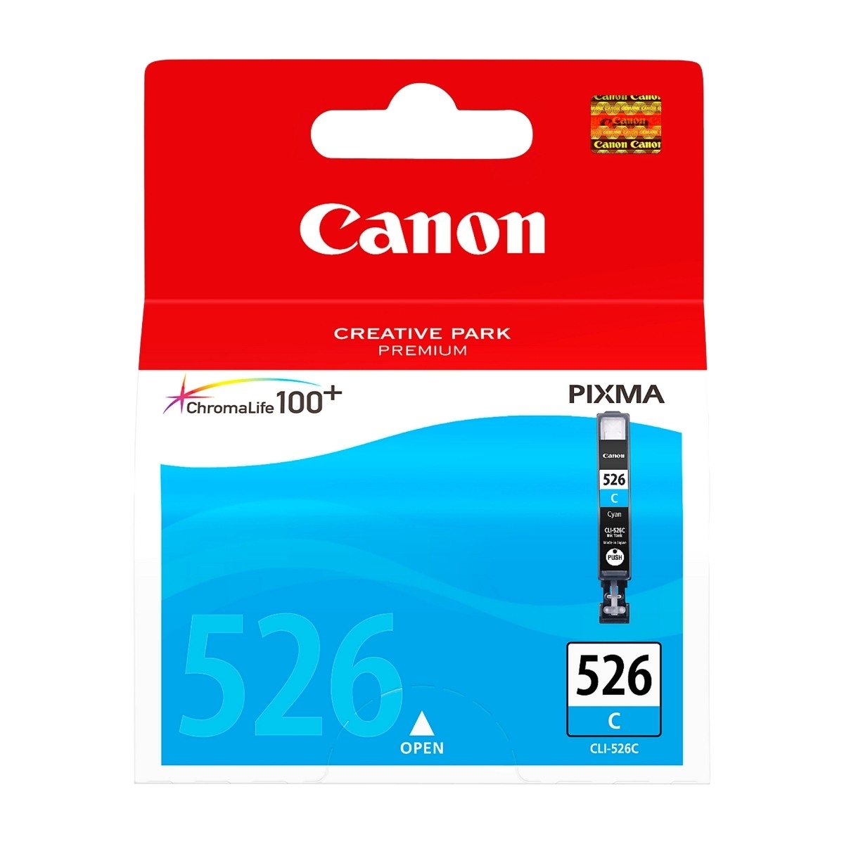 Canon CLI-526, cyan blækpatron billede 1