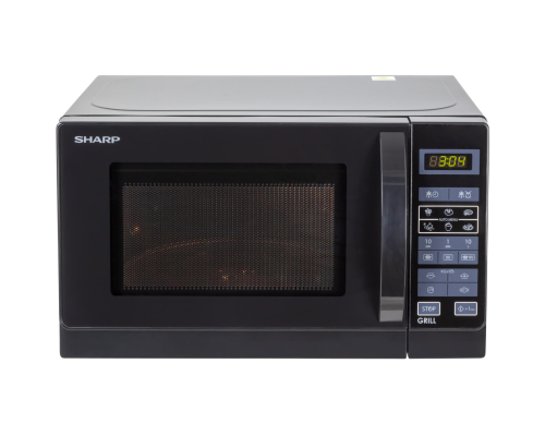 Sharp R-642(BK)W - Mikrobølgeovn med grill - 20 liter - 800 W - sort billede 1