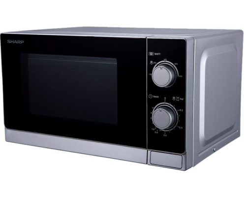 Sharp R-200(IN)W - Mikrobølgeovn - 20 liter - 800 W - metalsølv billede 1