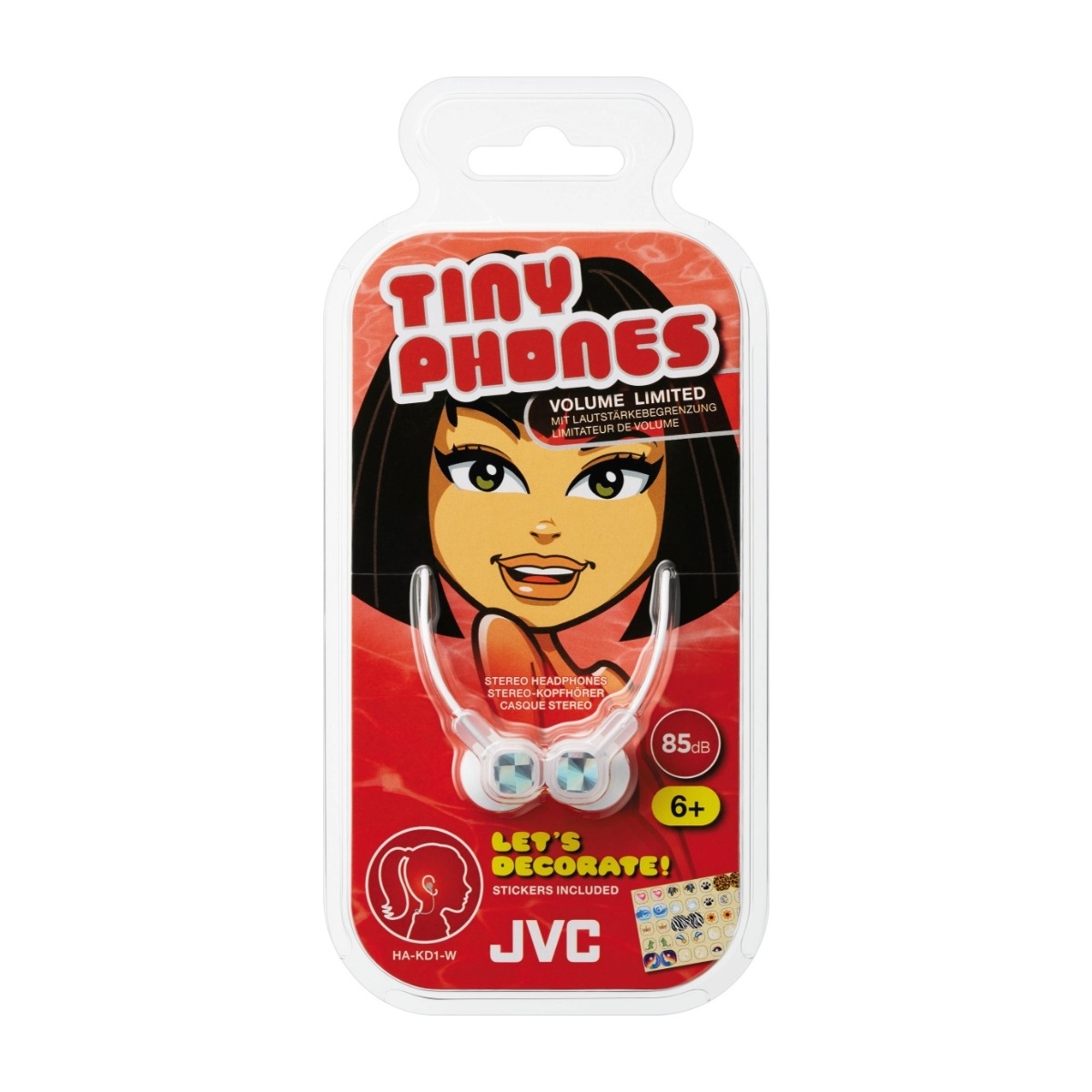JVC HA-KD-1-W-E Børn In-Ear hovedtelefoner, hvid billede 2