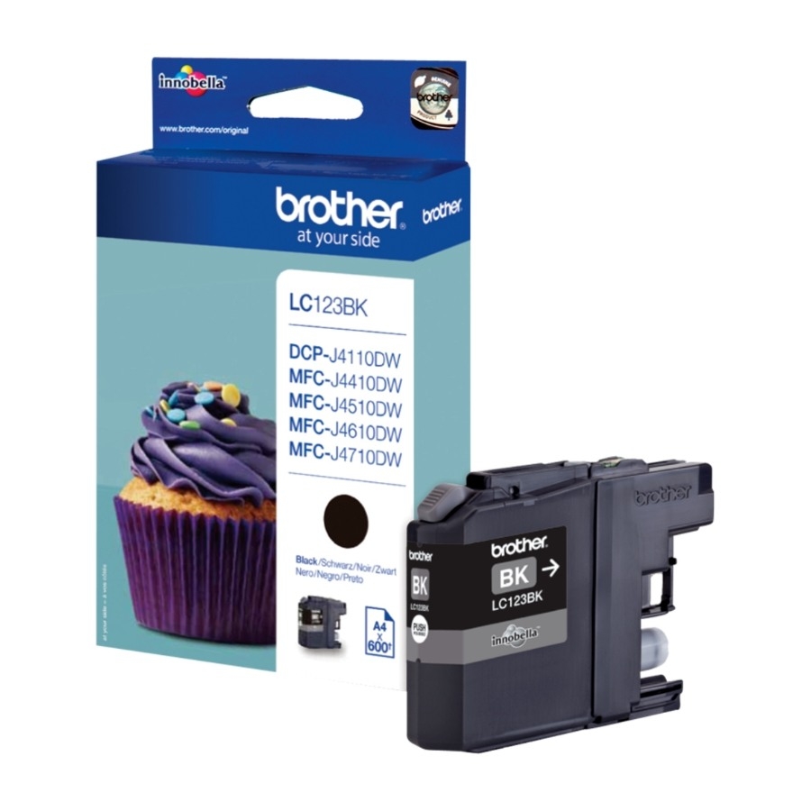 Brother LC-123BK blækpatron 1 stk Original Højt (Xl) Udbytte, sort billede 1