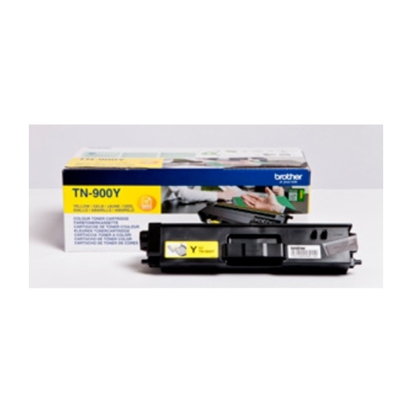 Brother TN-900Y tonerpatron 1 stk Original, gul billede 2