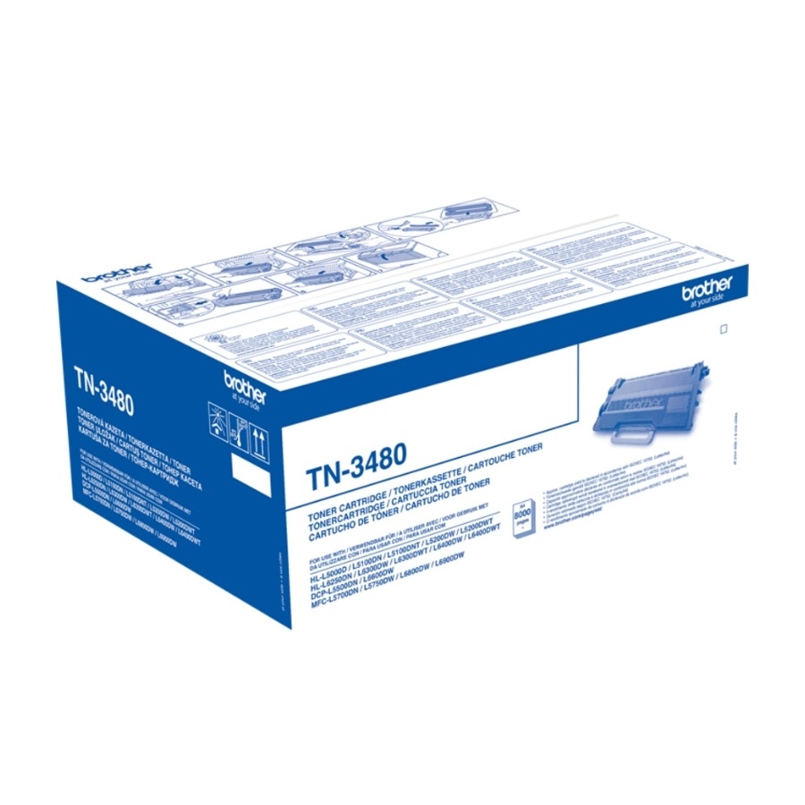 Brother TN-3480 tonerpatron 1 stk Original, sort billede 2