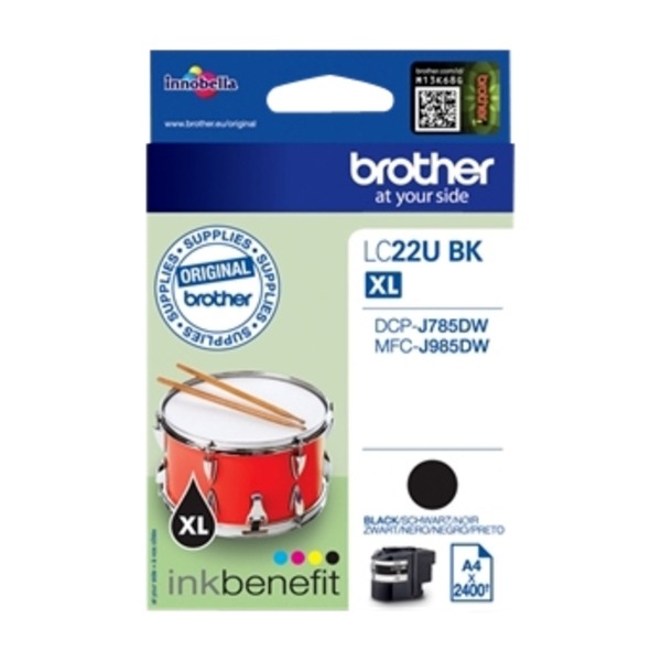 Brother LC-22UBK blækpatron Original Højt (Xl) Udbytte, sort billede 1