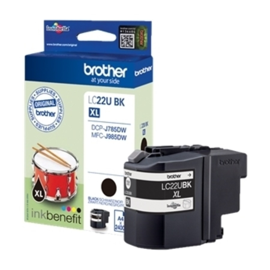 Brother LC-22UBK blækpatron Original Højt (Xl) Udbytte, sort billede 3