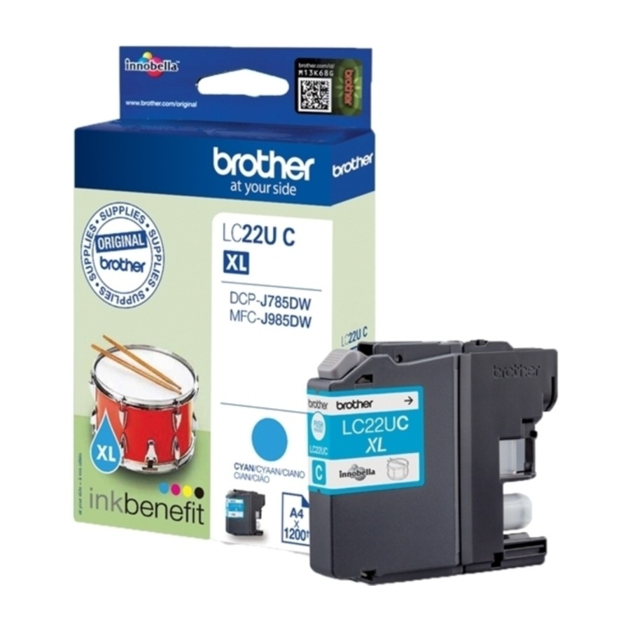 Brother LC-22UC blækpatron Original Højt (Xl) Udbytte, blå billede 3
