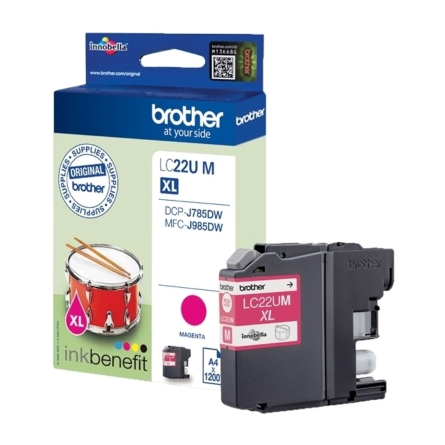 Brother LC-22UM blækpatron Original Højt (Xl) Udbytte, magenta billede 3