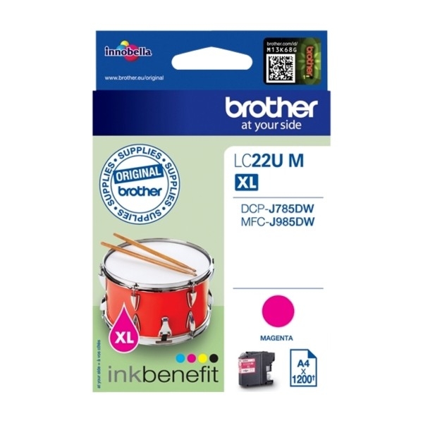 Brother LC-22UM blækpatron Original Højt (Xl) Udbytte, magenta billede 1