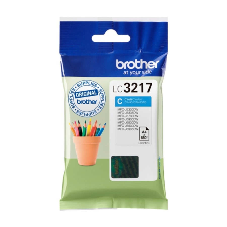 Brother LC3217C blækpatron, cyan billede 2