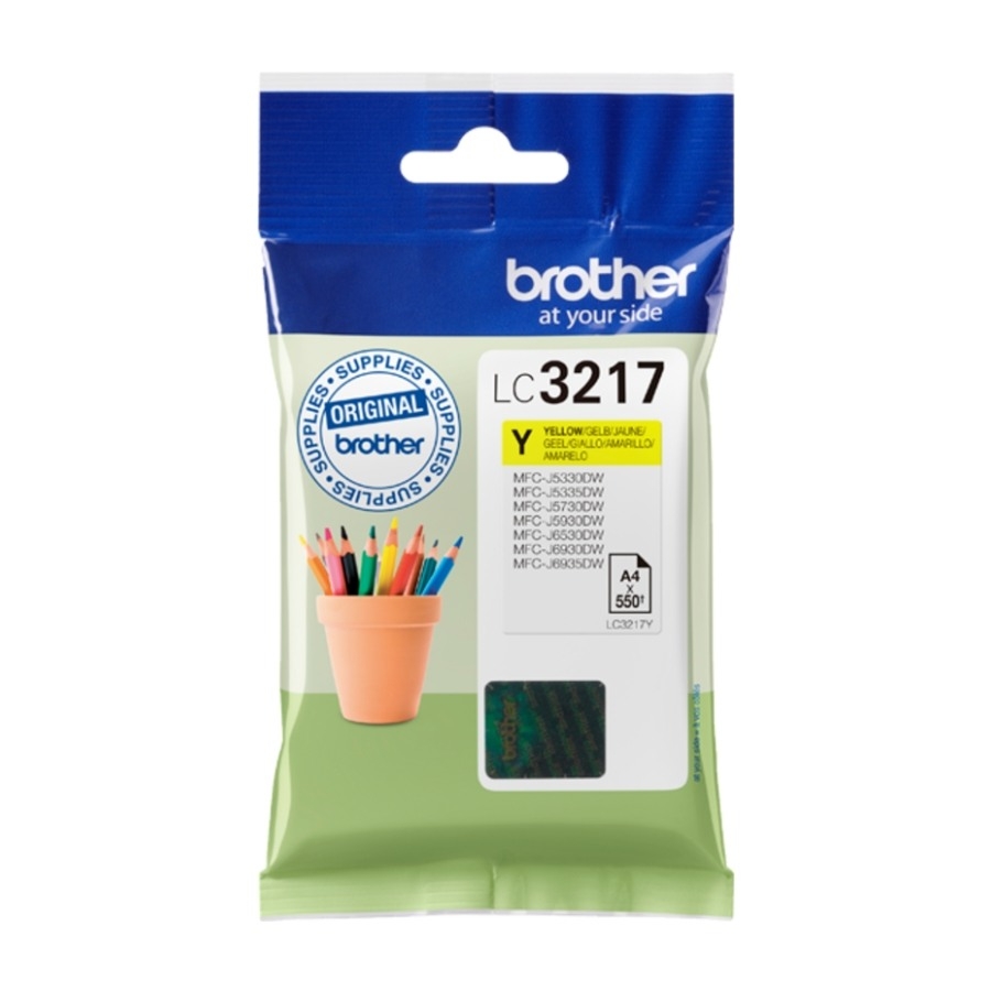 Brother LC3217Y blækpatron, gul billede 2
