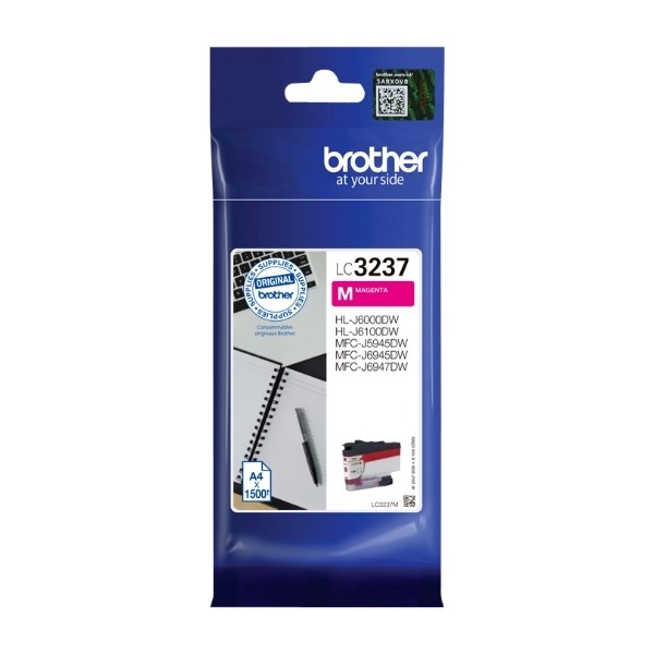 Brother LC-3237M blækpatron 1 stk Original, magenta billede 1