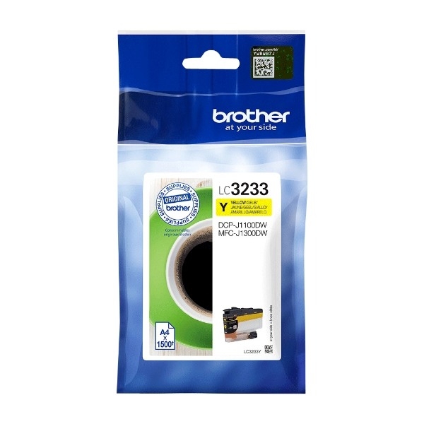 Brother LC-3233Y blækpatron 1 stk Original, gul billede 1