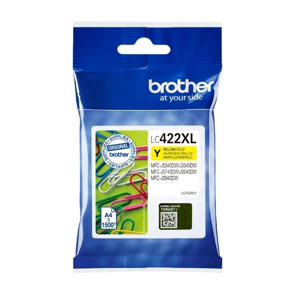 Brother LC-422XLY, gul blækpatron billede 1