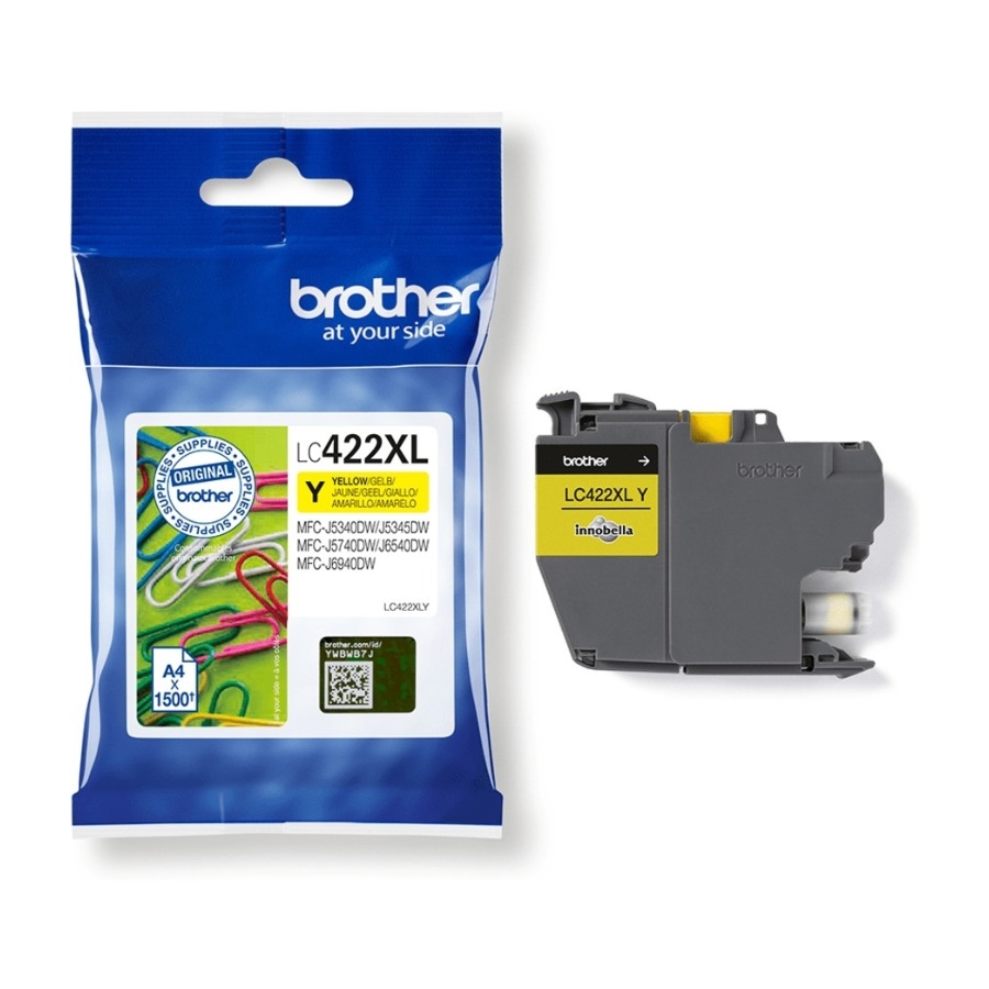 Brother LC-422XLY, gul blækpatron billede 3