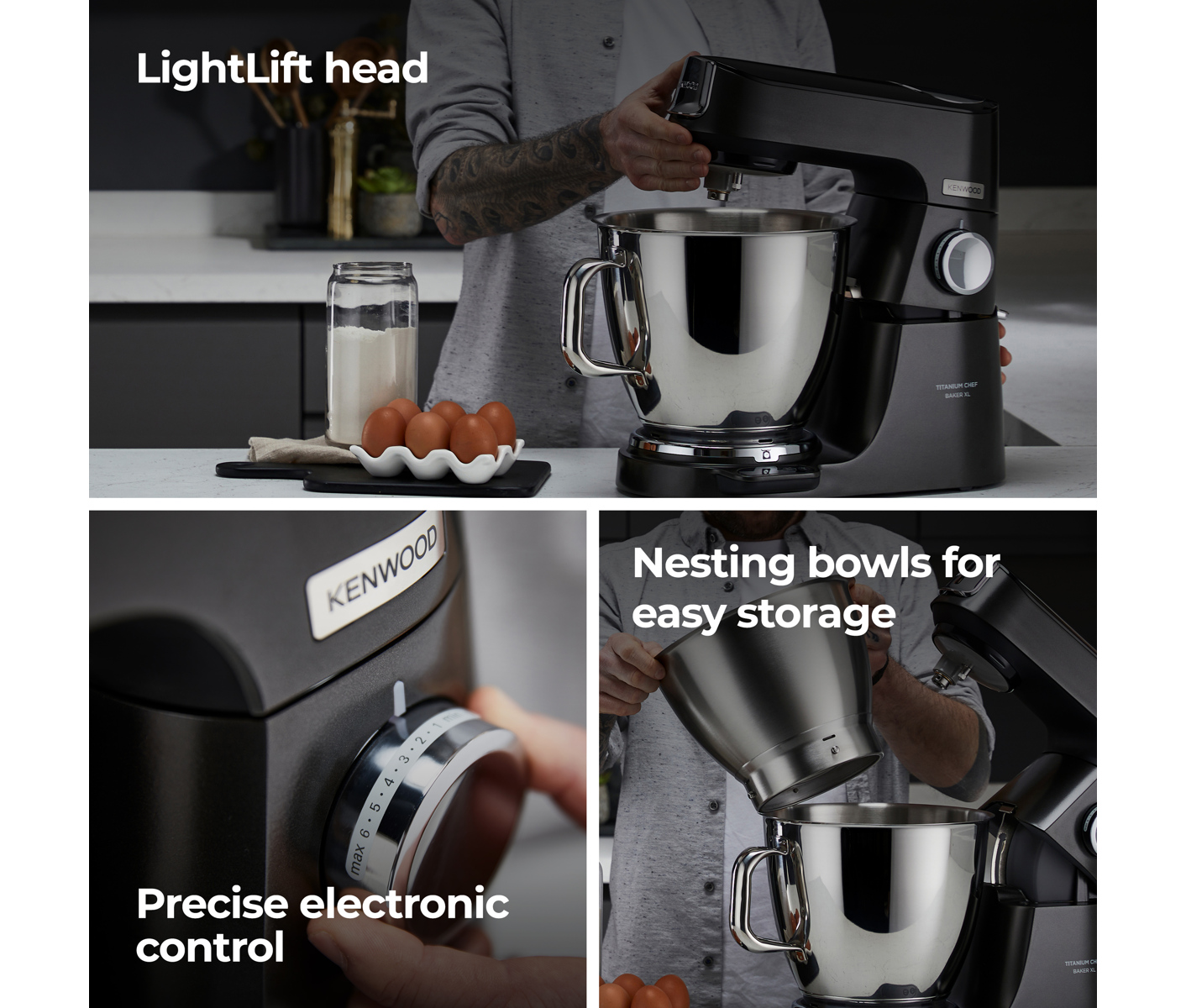 Kenwood Titanium Chef Baker Xl KVL85.004BK Røremaskine billede 8