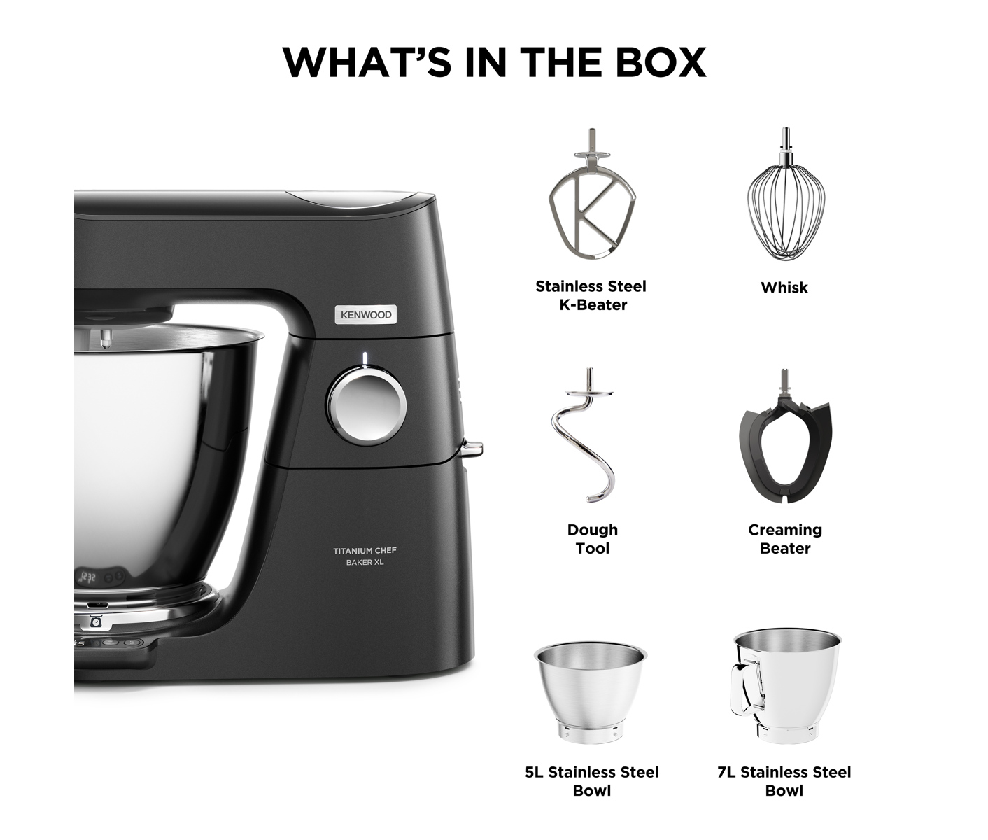 Kenwood Titanium Chef Baker Xl KVL85.004BK Røremaskine billede 5