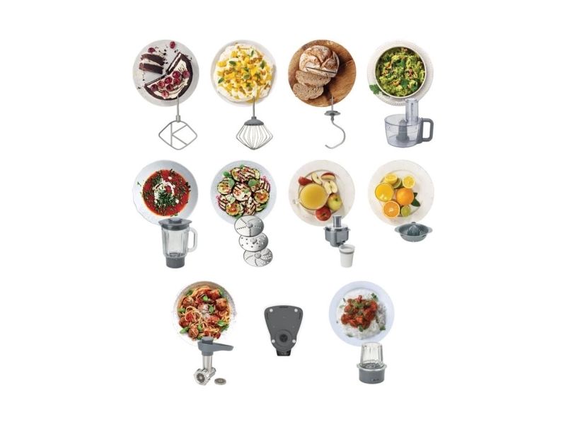 Kenwood Electronics KHC29A.X0SI, 4,3 L, Grå, Sølv, 1,6 kg, 500 g, 8 æg, Plast
