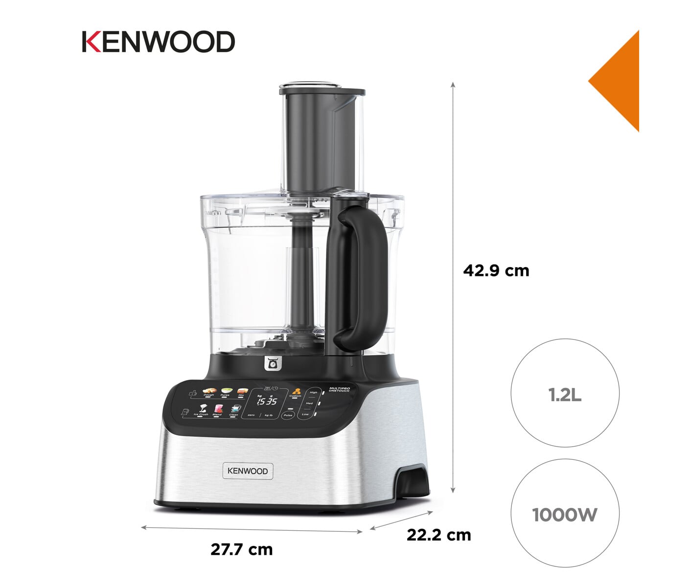 Kenwood Fdm73.480ss Multipro Onetouch Foodprocessor billede 8