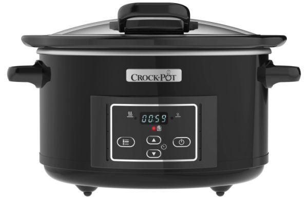 Crock-Pot CSC052X, 4,7 L, Sort, Sølv, Digital, 0,5 t, 20 t, Glas