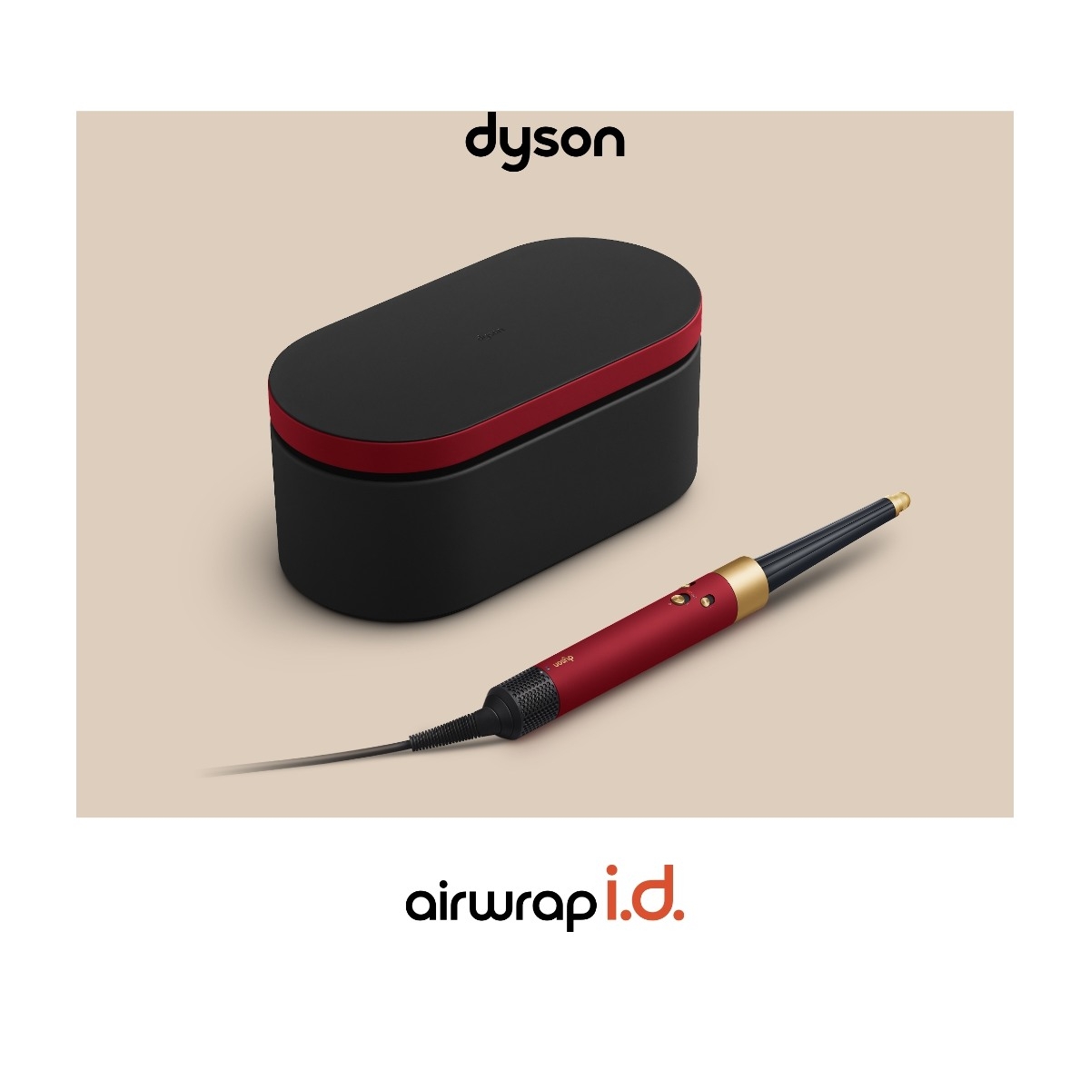 Dyson Airwrap I.D. Straight+Wavy multistyler og hårtørrer, Red Velvet/Gold billede 3