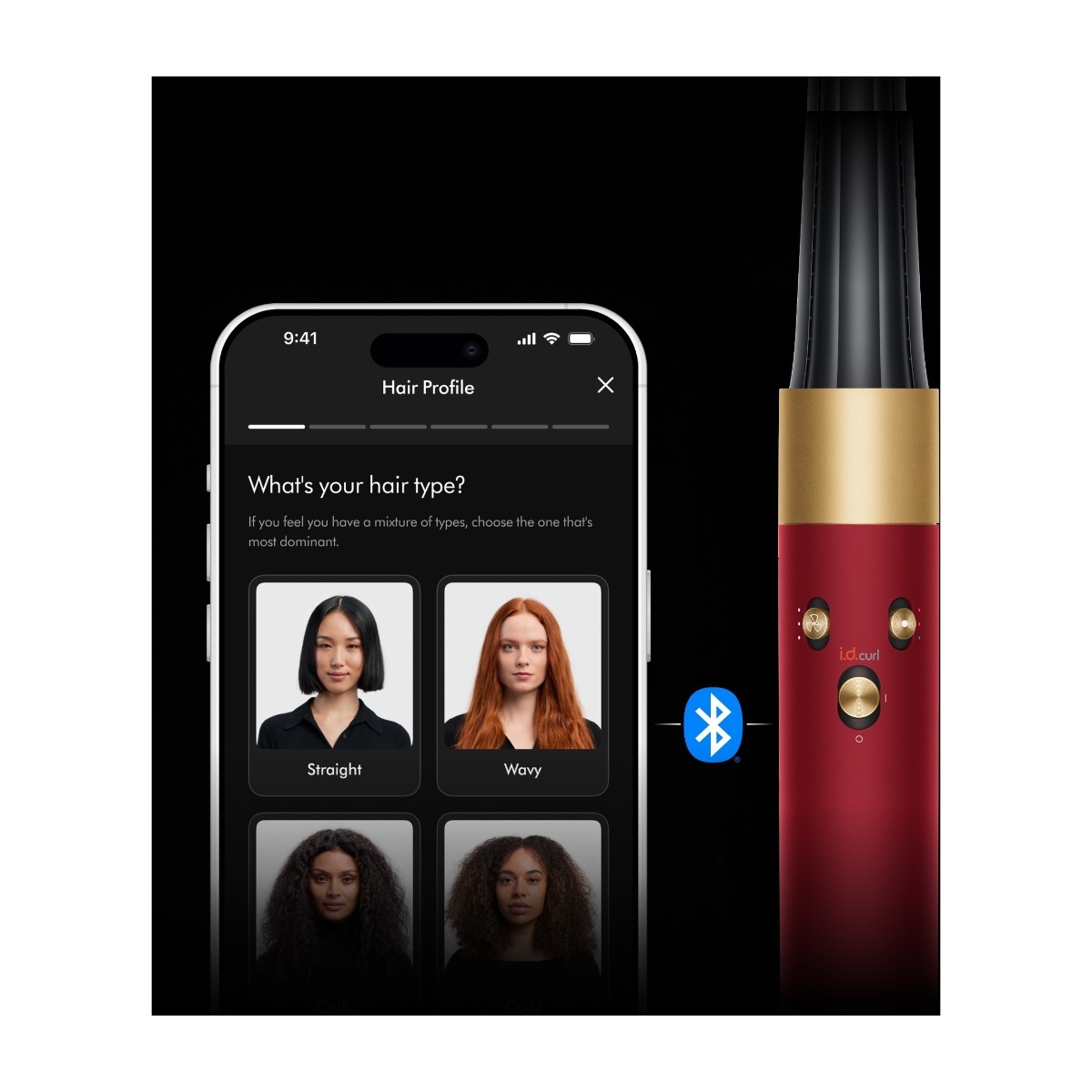 Dyson Airwrap I.D. Straight+Wavy multistyler og hårtørrer, Red Velvet/Gold billede 4
