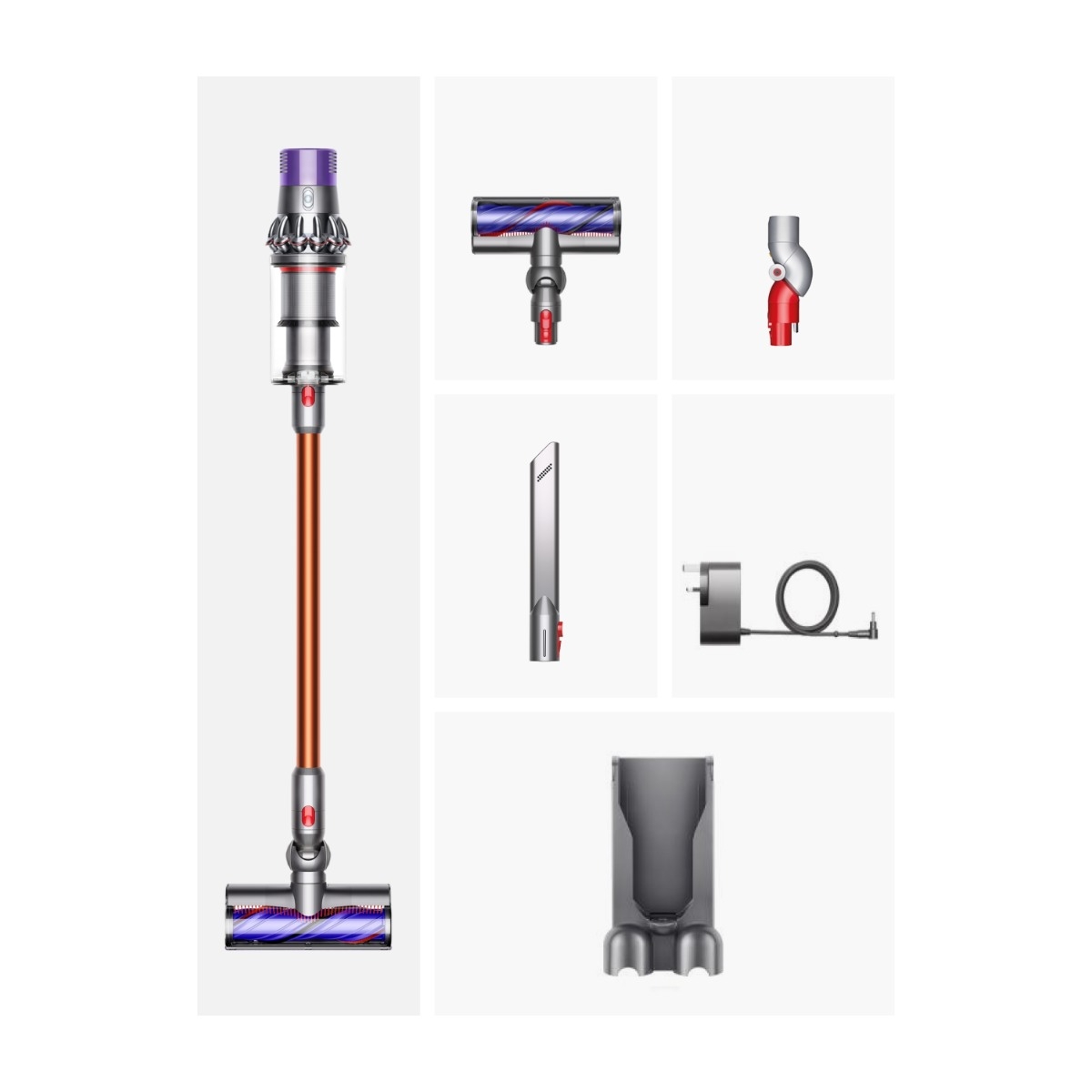 Dyson Cyclone V10 ledningsfri støvsuger, nikkel/kobber billede 4
