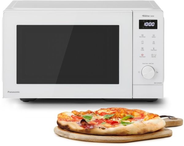 Panasonic NN-GD34QWEPG, Bordplade, Grill mikroovn, 23 L, 1000 W, Indbygget skærm, Knapper, Dreje
