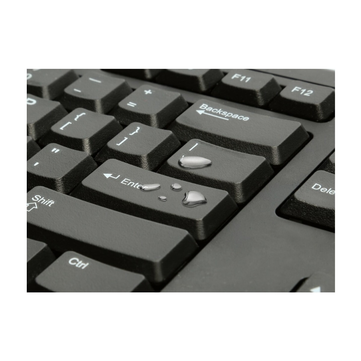 Kensington Valukeyboard tastatur USB Qwerty Uk Engelsk, sort billede 3