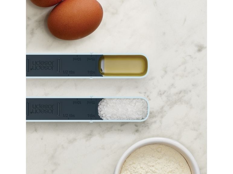 Justerbar målestok Measure-Up™ - 19,x3x2cm - PMMA - PP - Blå