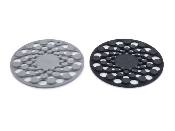 Joseph Joseph Spot-On Set of 2 Grey Silicone Trivets
