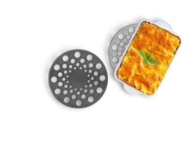 Joseph Joseph Spot-On Set of 2 Grey Silicone Trivets billede 2