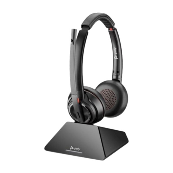 Poly Savi 8220 UC Stereo MS headset og ladestander billede 1
