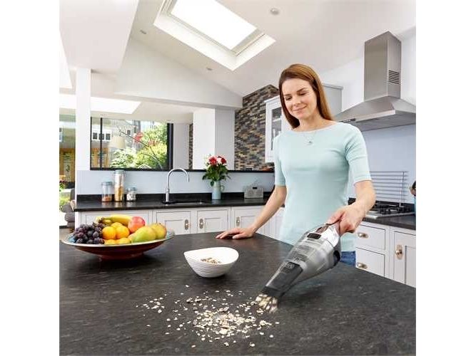BLACK+DECKER DustBuster NVC220WC-QW - Støvsuger - håndmodel - uden pose - ledningsfri - titaniumgrå/krom billede 4