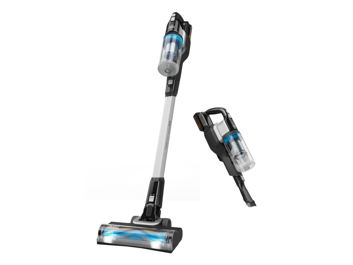 Black & Decker BHFEB520D1, 2-i-1 stangstøvsuger, Poseløs, Sort, Transparent, Hvid, Rektangulær, Dry, Cyclonisk billede 1