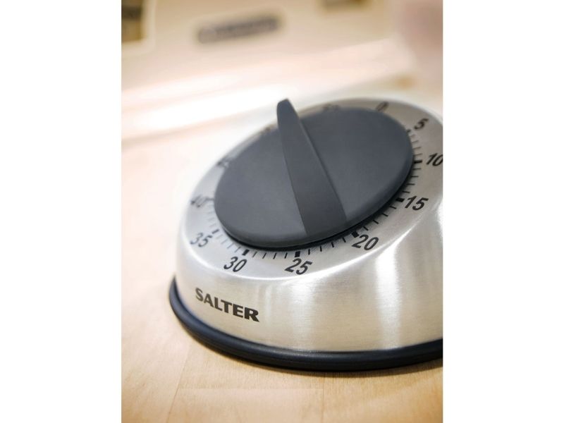 Salter 338 SSBKXR15, Mekanisk køkkentimer, Sort, Rustfrit Stål, 60 min., Rustfrit Stål, 96 mm, 96 mm billede 2