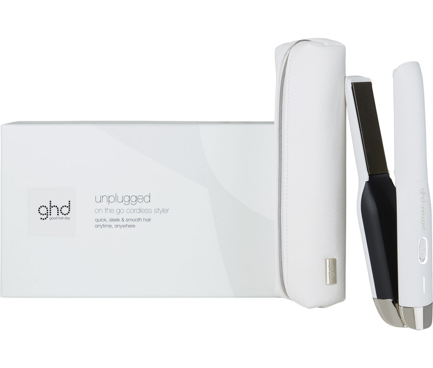Ghd Ghd Unplugged Straightner, White Glattejern billede 2