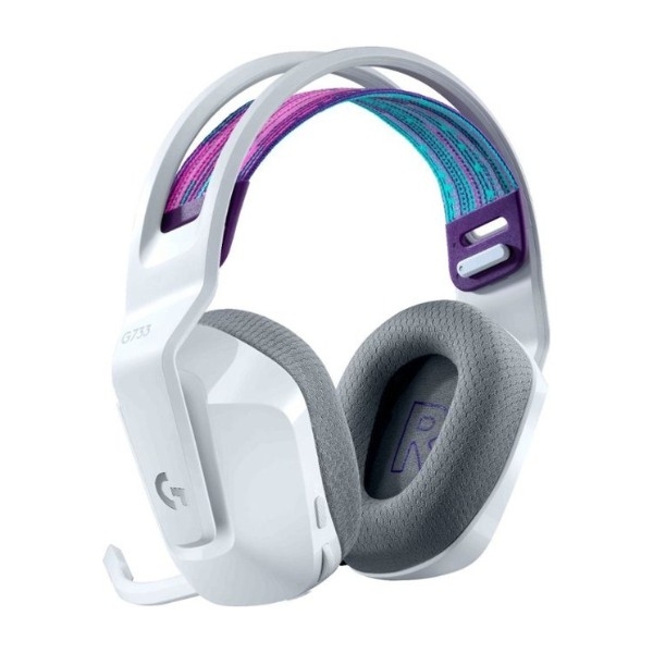 Logitech G733 LIGHTSPEED trådløst gaming headset, hvid billede 2