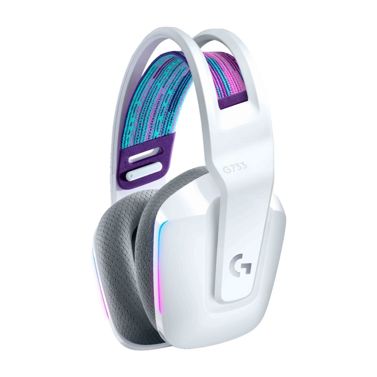 Logitech G733 LIGHTSPEED trådløst gaming headset, hvid billede 3