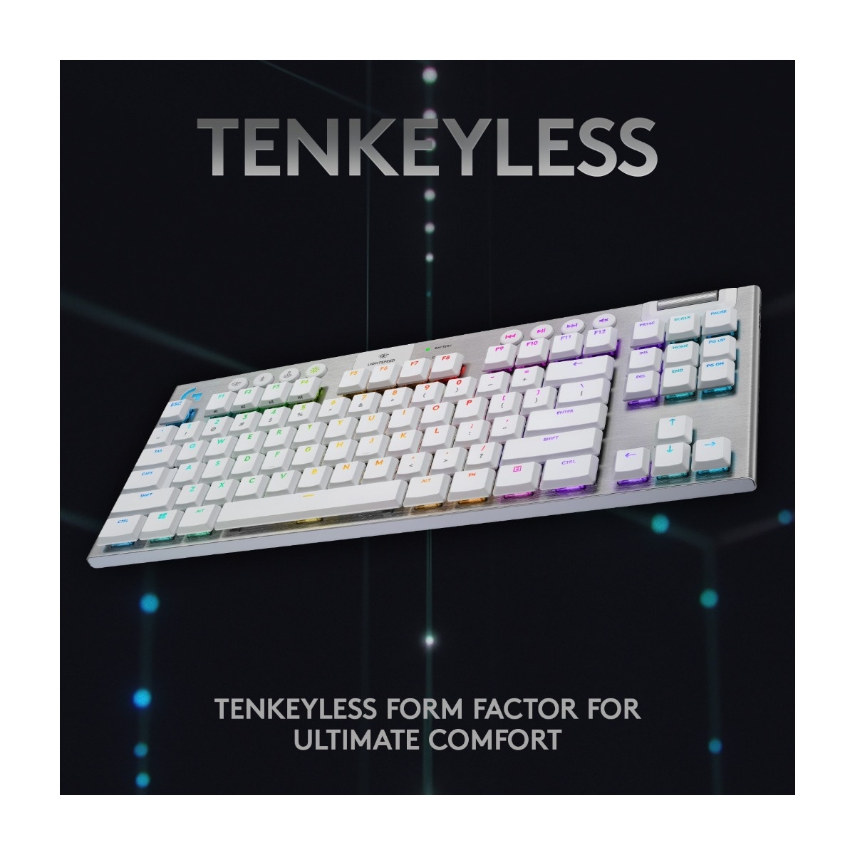 Logitech G915 TKL trådløst gaming tastatur, GL Tactile White billede 2