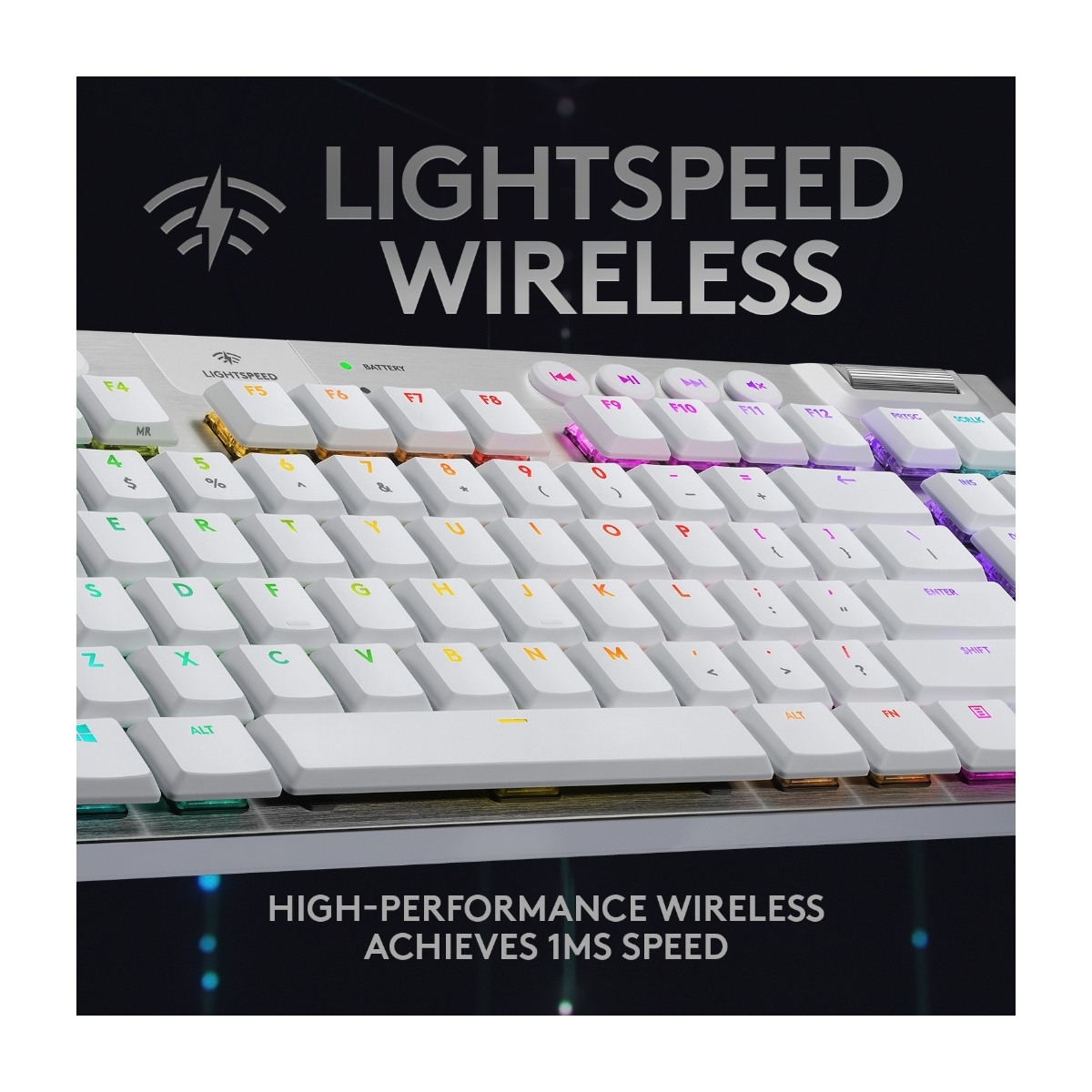 Logitech G915 TKL trådløst gaming tastatur, GL Tactile White billede 4