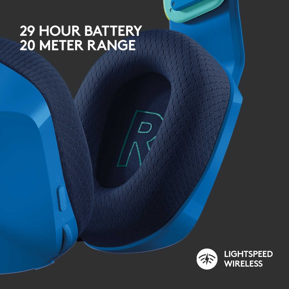 Logitech G733 LIGHTSPEED trådløst gaming headset, blå billede 4