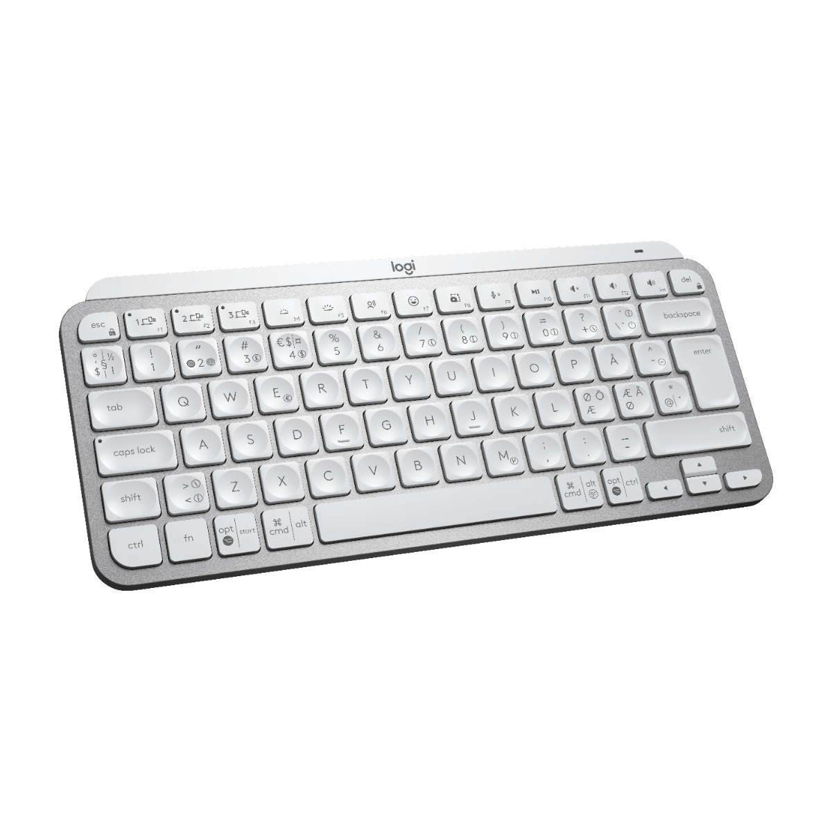 Logitech MX Keys Mini trådløst tastatur, lysegrå billede 2