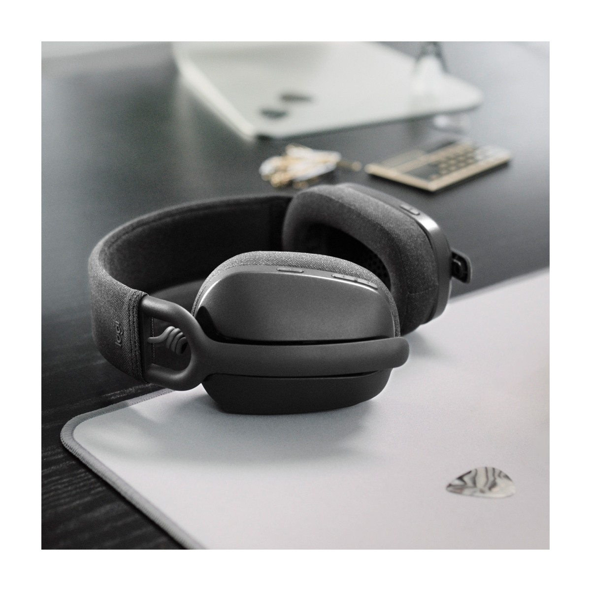 Logitech Zone Vibe 100 trådløst headset, grafit billede 2