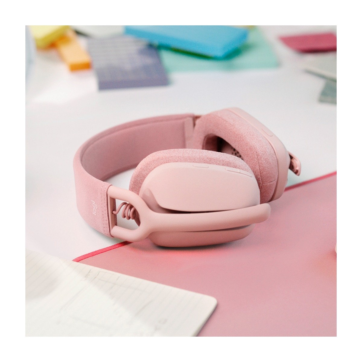 Logitech Zone Vibe 100 trådløst headset, rosa billede 2