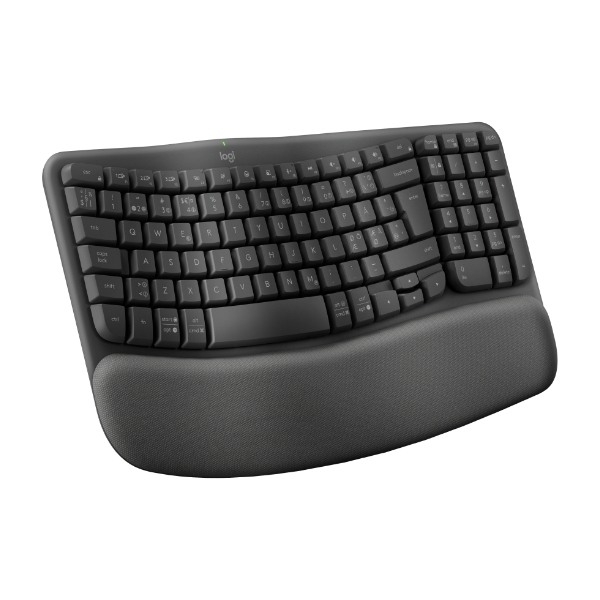 Logitech Wave Keys Ergo trådløst tastatur, sort billede 3