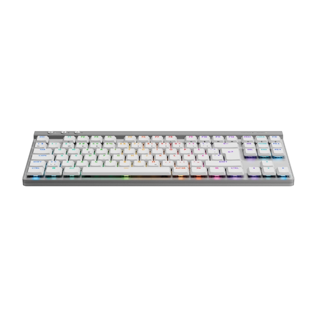 Logitech G515 LIGHTSPEED TKL - Tactile - Gaming Tastatur - Uden Numpad - Nordisk - Hvid billede 2